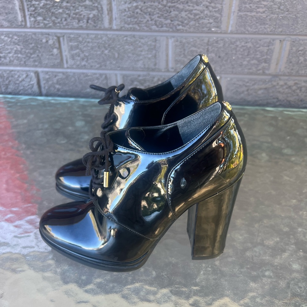Guess Black Patent Leather Ankle Boots - Picture 2 of 8